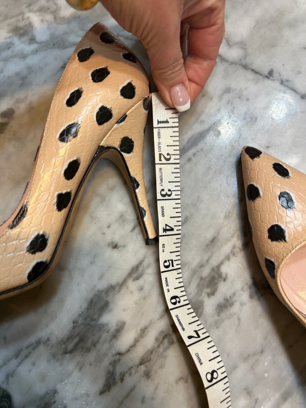 kate spade Tan and Black Leopard-Spot Pointed Toe Pumps - Picture 8 of 10